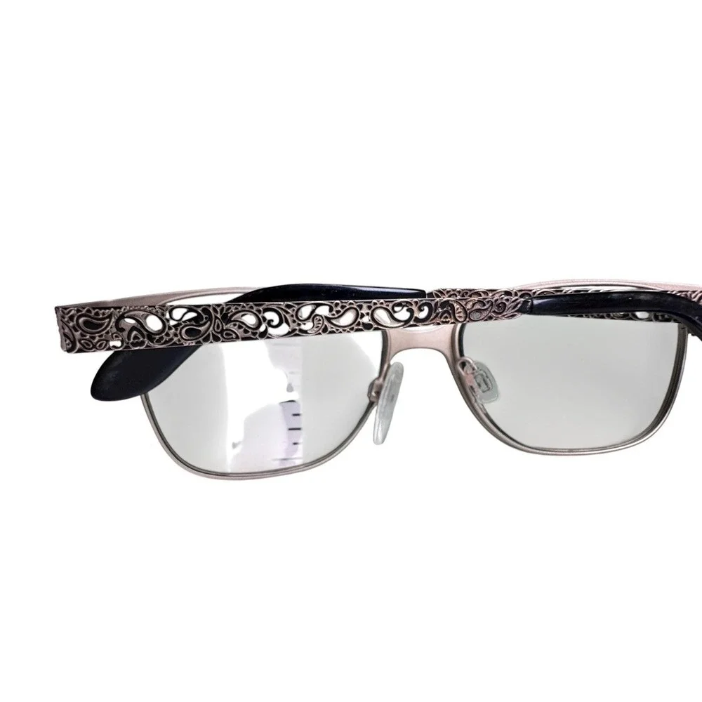 Kliik Denmark Women's Eyeglass‎ Frames Cat Eye Black/Gold Cutout Design W/ Case